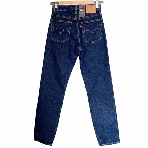 NWT Levi’s Jeans Wedgie High Waist Ankle Jeans Life’s Work Dark Wash Size 24 NEW - Picture 4 of 16